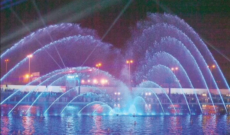 مواعيد عروض النافورة الراقصة في الرياض بوليفارد