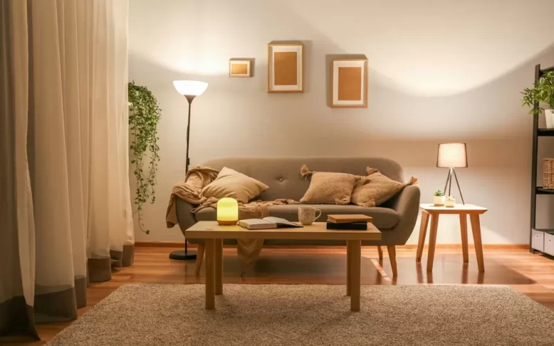 الإضاءة المثالية في تصميم شقق مفروشة