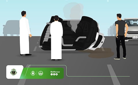 «المرور»: التجمهر في مواقع الحوادث مخالفة مرورية