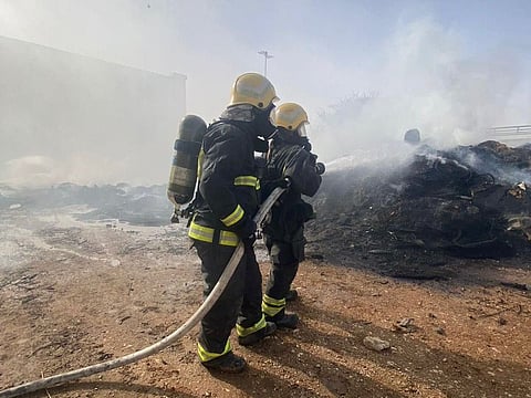 نجاح الدفاع المدني في إخماد حريق الرياض الكبير