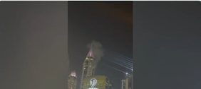 دبي.. سقوط شظايا على واجهة برج في المارينا نتيجة اعتراض جوي ناجح