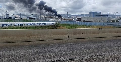 اندلاع حريق في مصفاة حيفا إثر هجوم إيراني