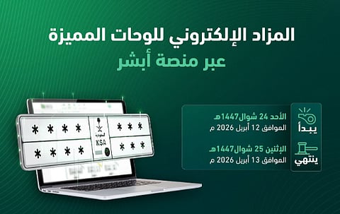 «المرور»: طرح مزاد اللوحات الإلكتروني غدًا الأحد
