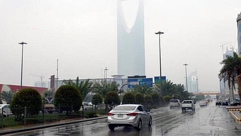 خريطة المناطق المشمولة بتوقعات أمطار منطقة الرياض الغزيرة