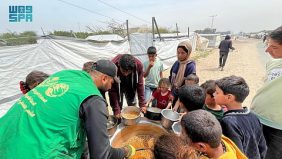 تفاصيل عمليات الحملة الشعبية السعودية لإغاثة الشعب الفلسطيني لإطعام النازحين