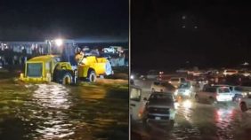 نجاح باهر في إنقاذ محتجزي السيول بالرس رغم صعوبة التضاريس