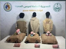 حرس الحدود بعسير يقبض على 3 إثيوبيين لتهريبهم 45 كيلوجراما من القات المخدر