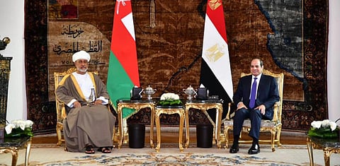«السيسي» وسلطان عمان يشددان على تأمين حركة الملاحة البحرية بمضيق هرمز