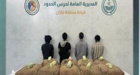 القبض على 4 إثيوبيين لتهريبهم 180 كيلوجرامًا من القات بجازان