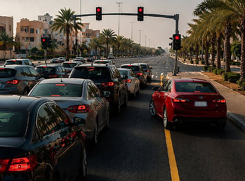 «المرور»: استخدام المسار المخصص للالتفاف لتجاوز المركبات مخالفة