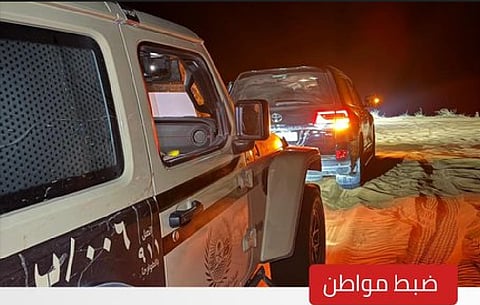 ضبط مواطن لدخوله بمركبته في الفياض بمحمية الملك عبدالعزيز الملكية