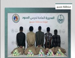 القبض على 5 مخالفين من الجنسية الإثيوبية لتهريبهم 100 كيلوجرام من القات في عسير