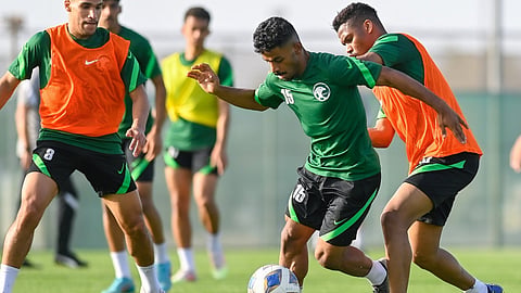 «الأخضر» يواصل تدريباته استعدادًا لمواجهة إسبانيا في المونديال