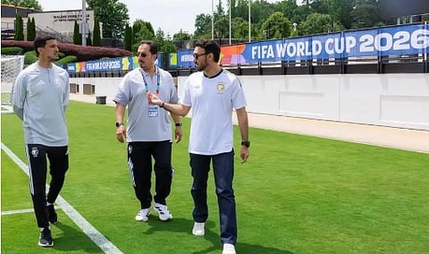 وزير الرياضة يشهد التحضيرات الأخيرة للأخضر قبل مواجهة إسبانيا في كأس العالم 2026