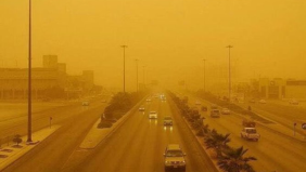 خارطة تقلبات حالة الطقس في الرياض والمحافظات المتأثرة بالغبار